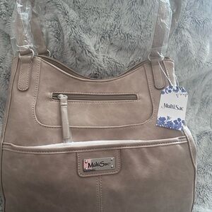 MultiSac Women's Beige Shoulder Bag